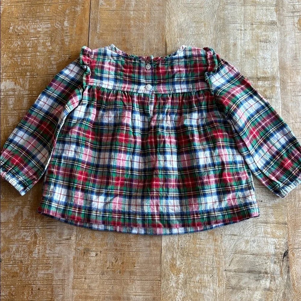 GAP Girls Holiday Plaid Shirt and Leggings Set 2t